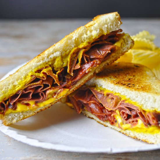 Old School Fried Bologna Sandwich