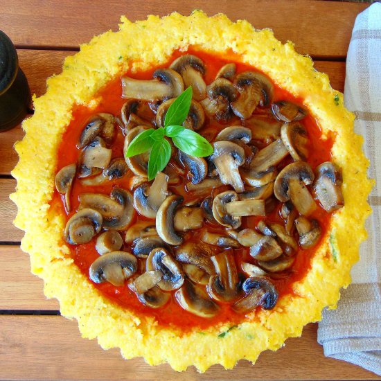 Polenta Tart with Mushrooms