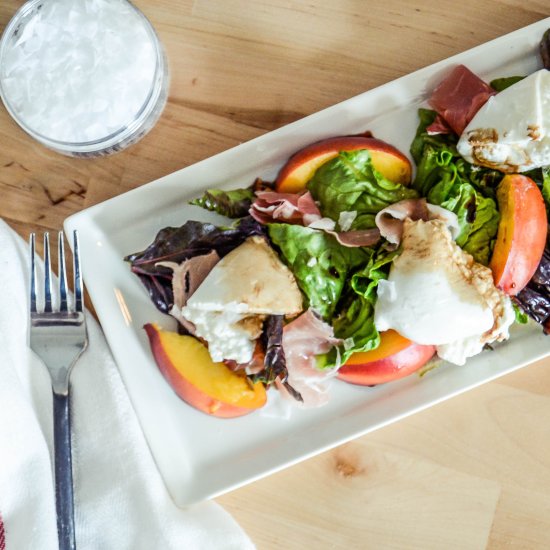 Nectarine and burrata salad