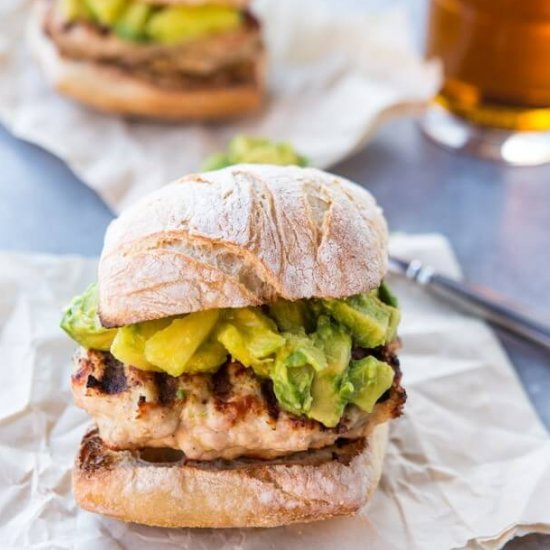 Grilled Turkey Burger with Salsa