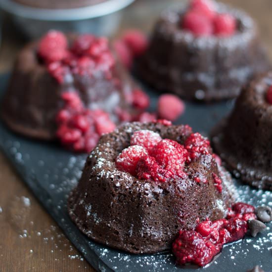 Chocolate Bundt Cake with Raspberry