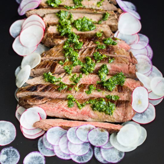 Perfect Flank Steak w/ Chimichurri