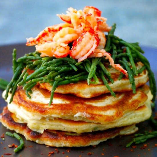 Pancakes with Steamed Crayfish