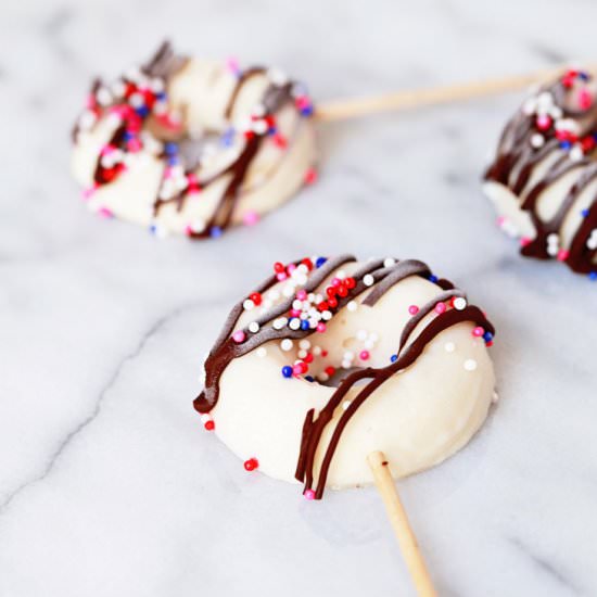 Mini Donut Popsicles