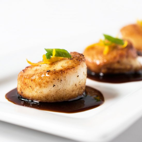 Orange-Soy Glazed Scallops