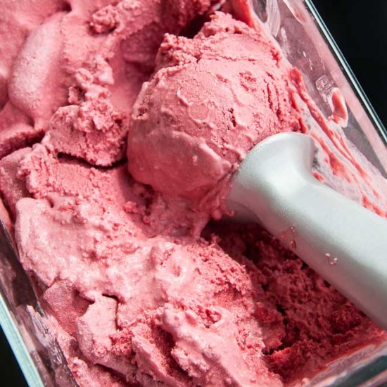 Instant Raspberry Coconut Ice Cream