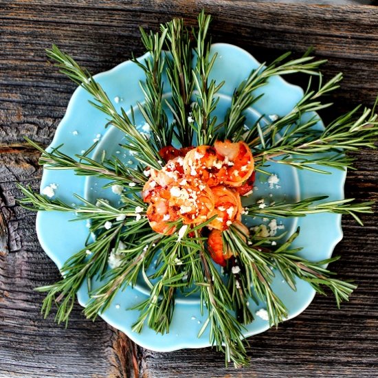 Rosemary Skewered Garlic Shrimp