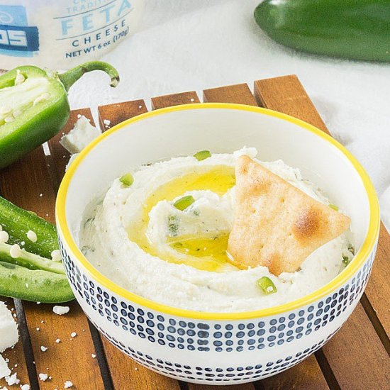 Creamy Roasted Jalapeno Feta Dip