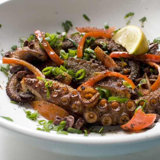 Pan Fried Octopus