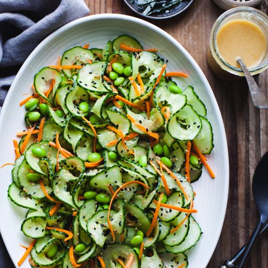 Sesame Ginger Miso Cucumber Salad