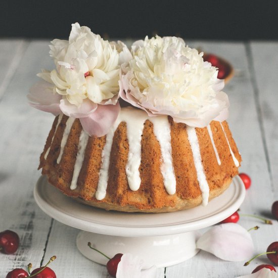 Banana Bundt Cake with Cherries