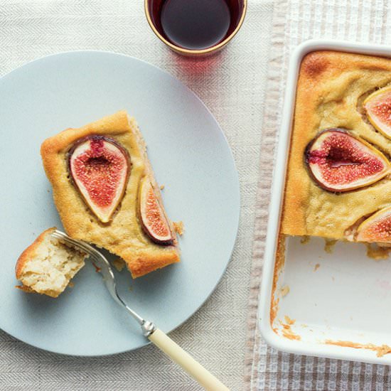 Coconut Rice Cake with Figs