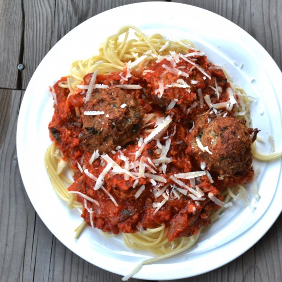 Spaghetti and Turkey Meatballs