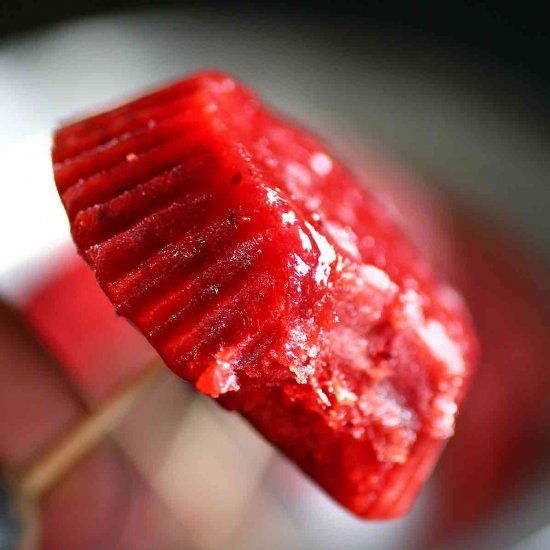 Strawberry Rose Popsicles