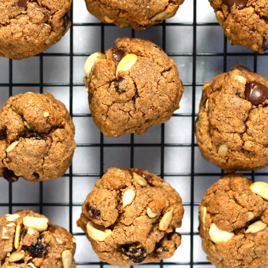 Almond Butter Trail Mix Cookies