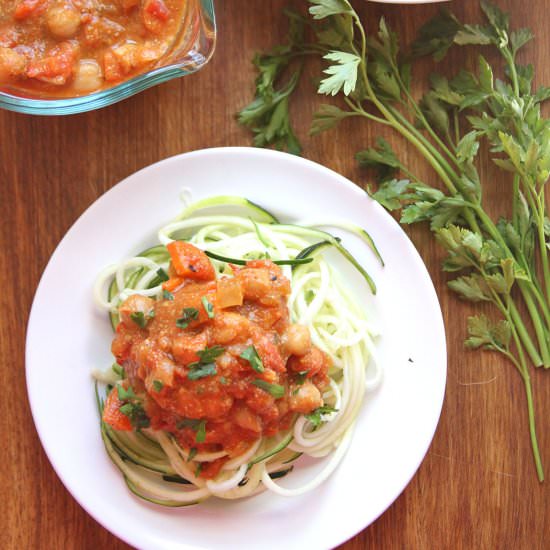 Vegan Chickpea and Tomato Pan Sauce