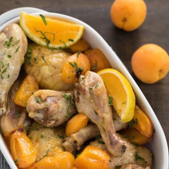 Orange Roasted Chicken & Apricots