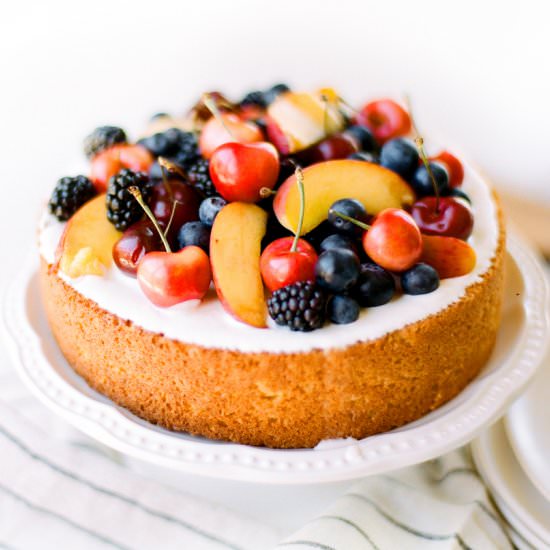 Olive Oil Cake w/ Fresh Berries