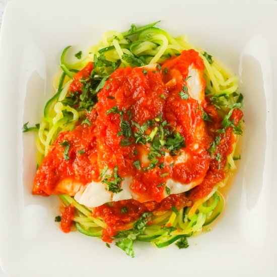 ThaiTalian Striped Bass Zoodles