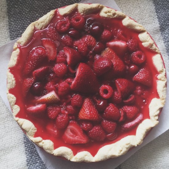 Summer cherry berry pie