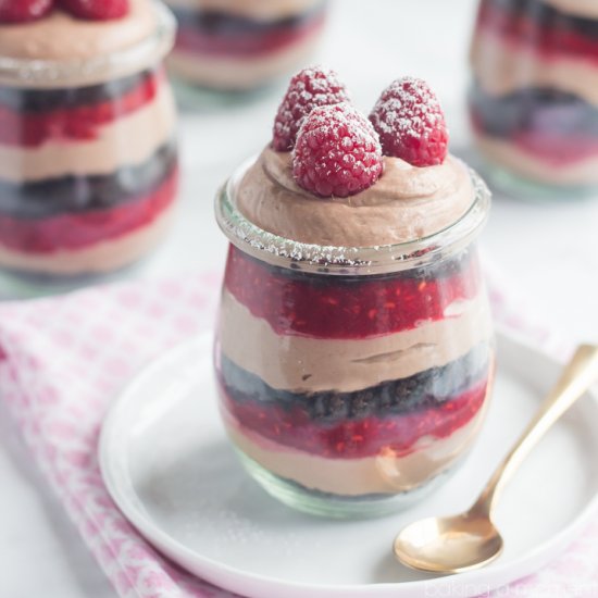 Raspberry Mudslide Parfaits