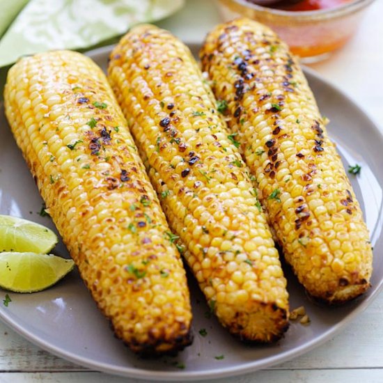 Honey Sriracha Butter Grilled Corn