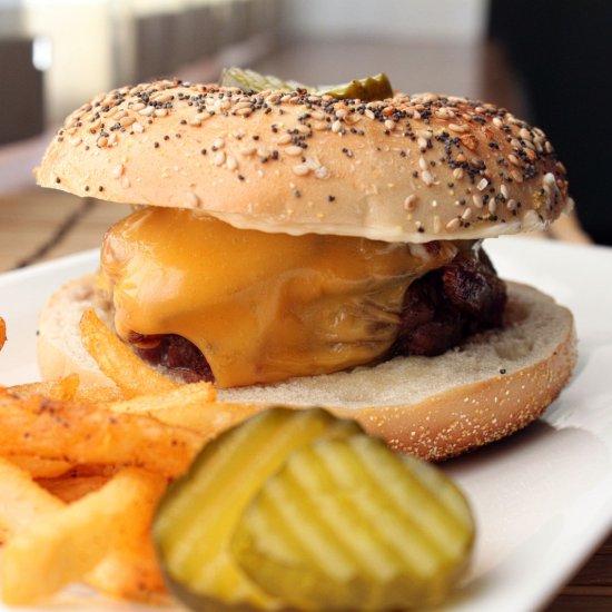 The Everything Bagel Cheeseburger