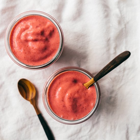 Two-Ingredient Strawberry Milkshake