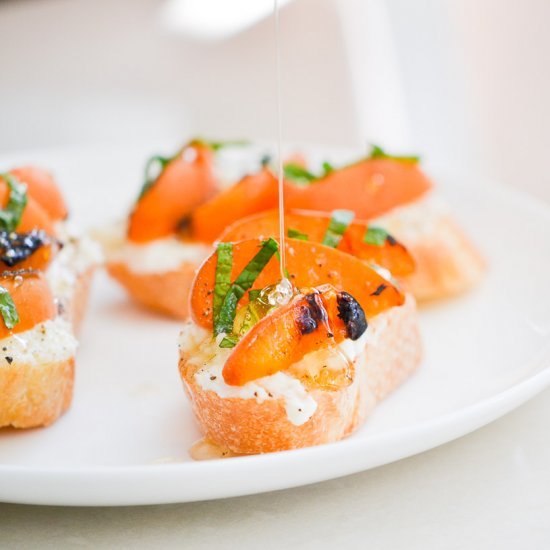 Grilled Apricot Crostini