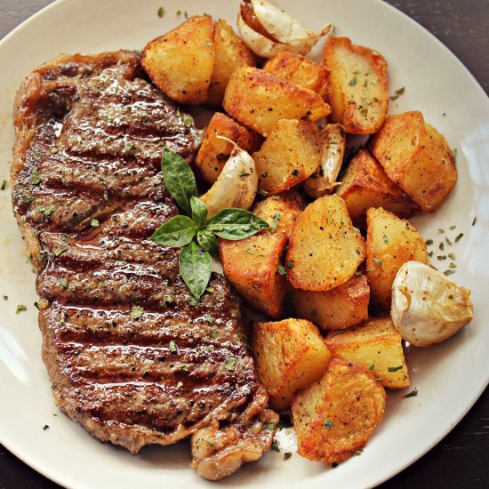 Steak and potatoes