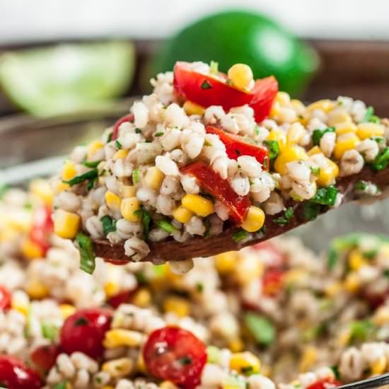 southwestern barley salad