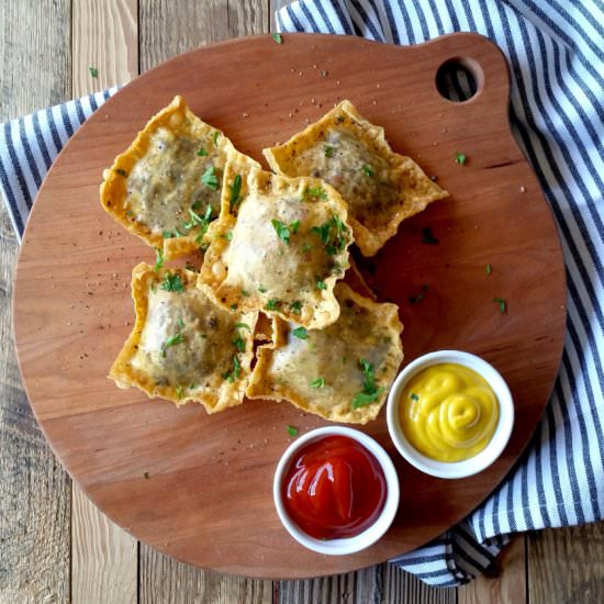 Vegetarian Cheeseburger Pockets