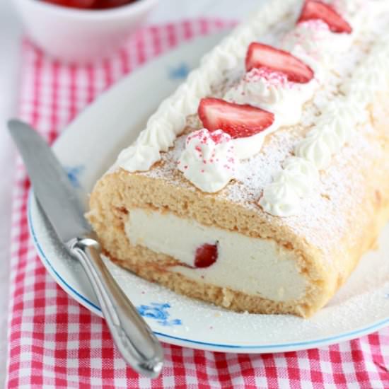 Strawberry Swiss Roll