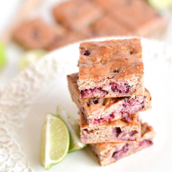 Blackberry Limeade Cake Bars