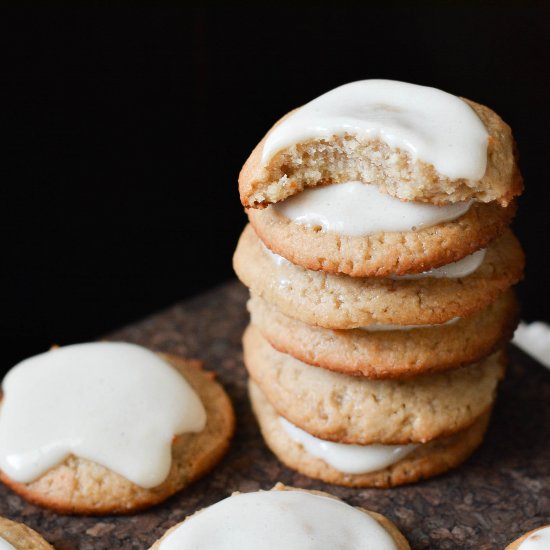 Vanilla Glazed Shortbread Cookies