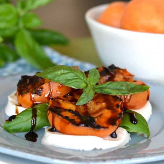 Grilled Apricot Caprese Salad