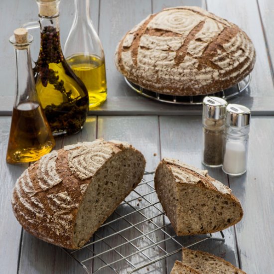 Whole Wheat Bread with Seeds