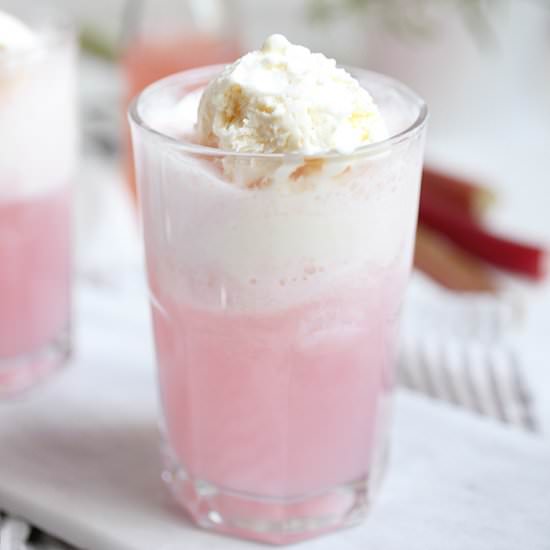 Rosemary Rhubarb Float