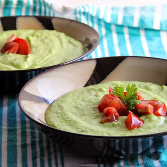 Chilled Avocado + Cucumber Soup