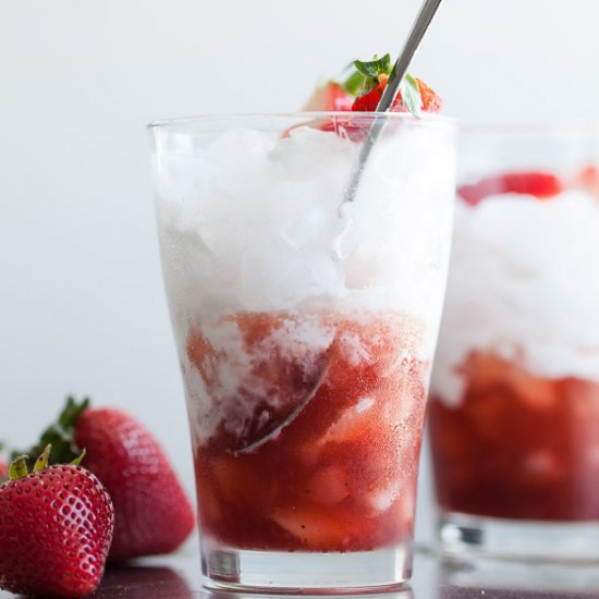 Roasted Strawberry Italian Soda