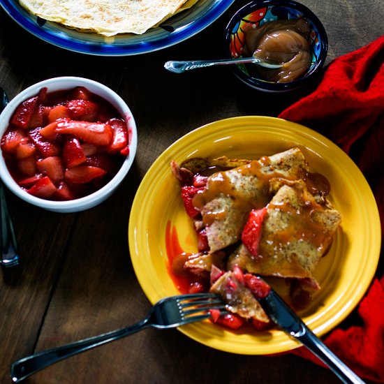 Crepes with Strawberries