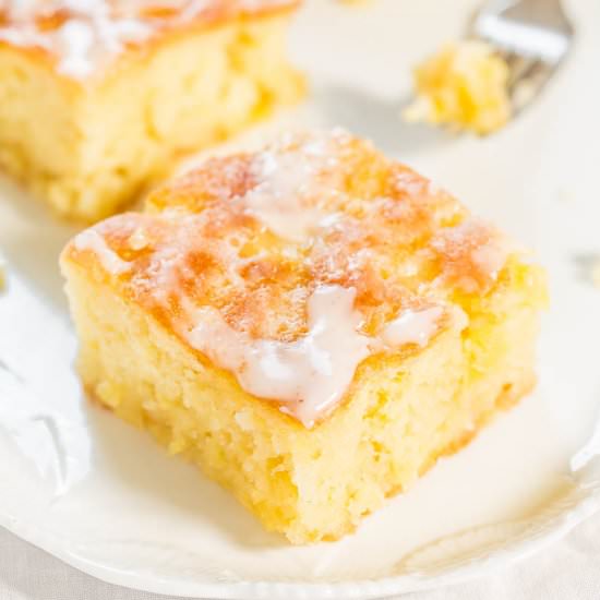 Pineapple Poke Cake with Glaze