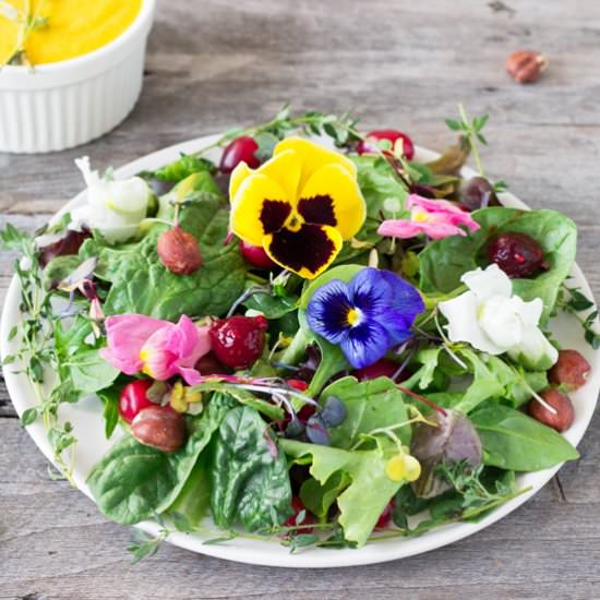 Forest Salad with Carrot Dressing