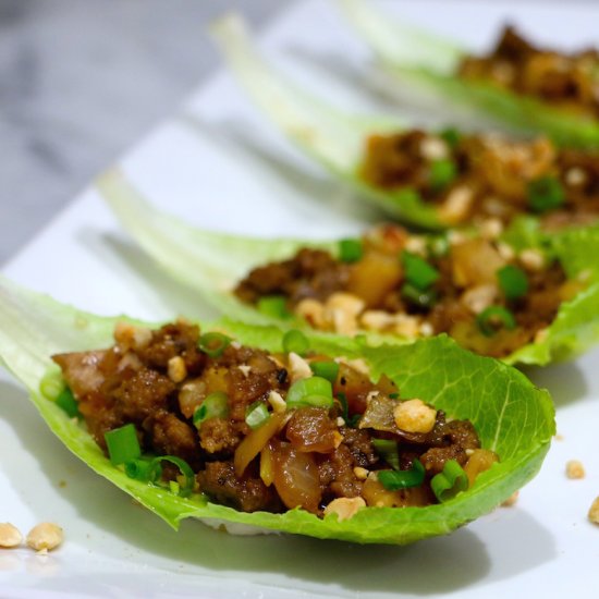 Vegan Chicken Lettuce Wraps