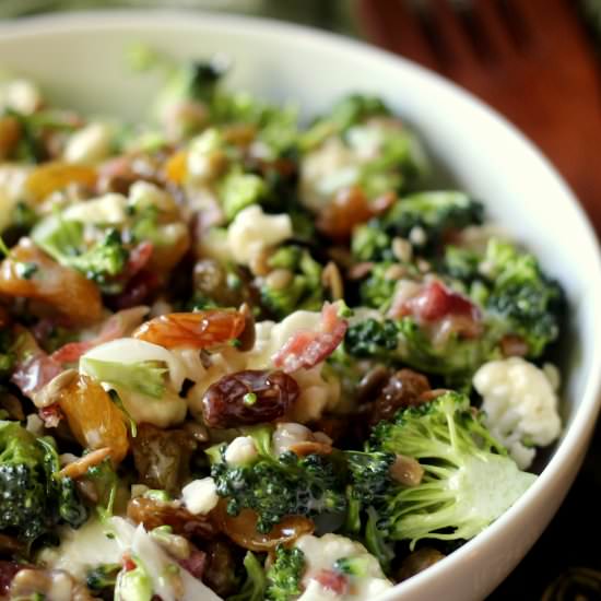 Cauliflower Broccoli Picnic Salad