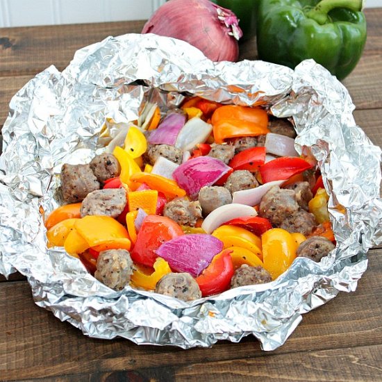 Sausage & Pepper Foil Packet Meal