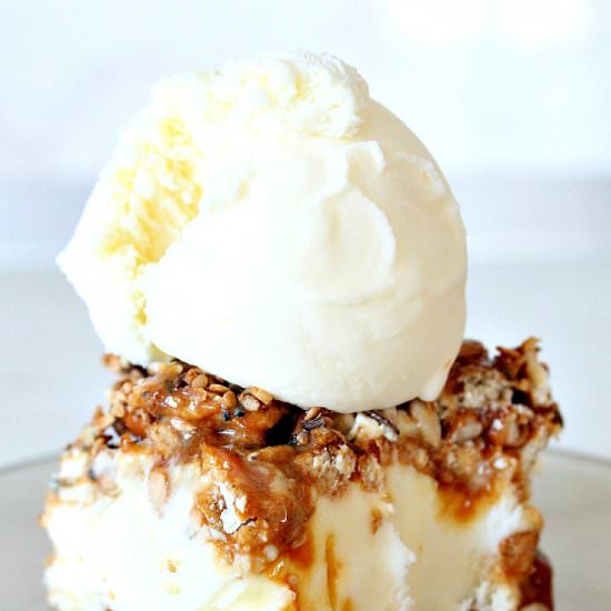 Caramel, Pretzel Ice Cream Cake