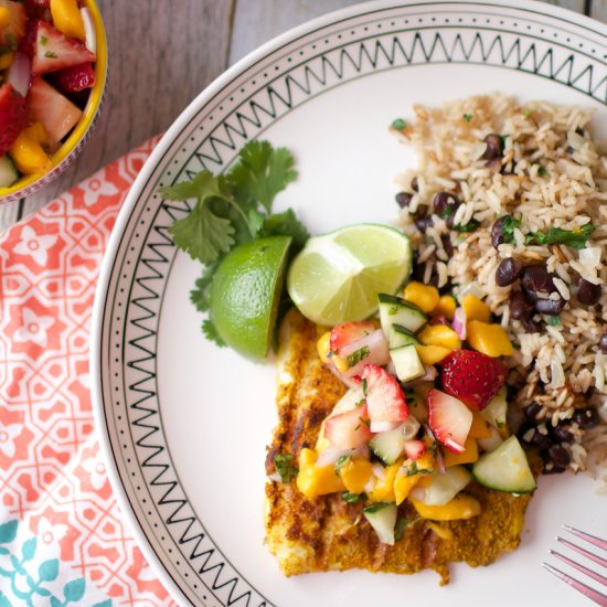 Caribbean Grilled Cod