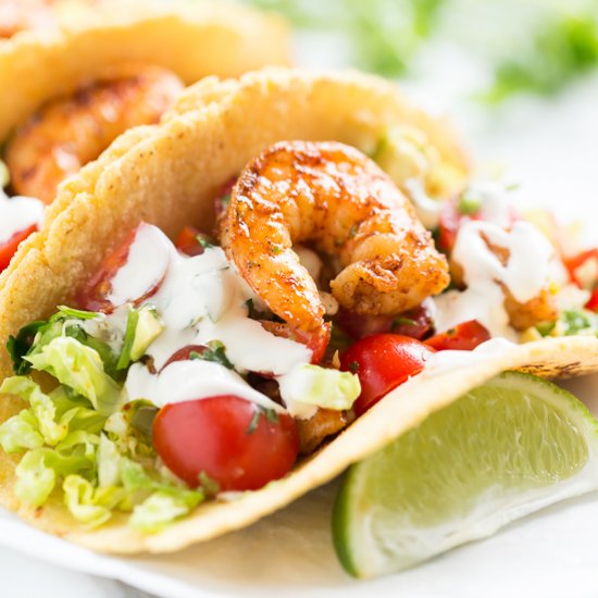 Chipotle Rubbed Shrimp Tacos