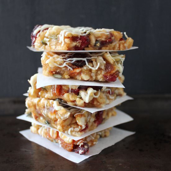 Cranberry, Apricot and Nut Bars